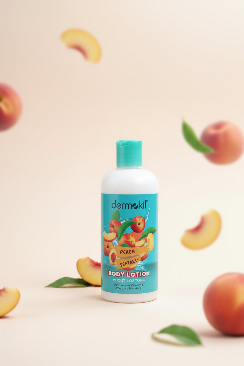 🍑 Dermokil Peach – Nawilżające Mleczko do Ciała z Aloesem i Witaminą E